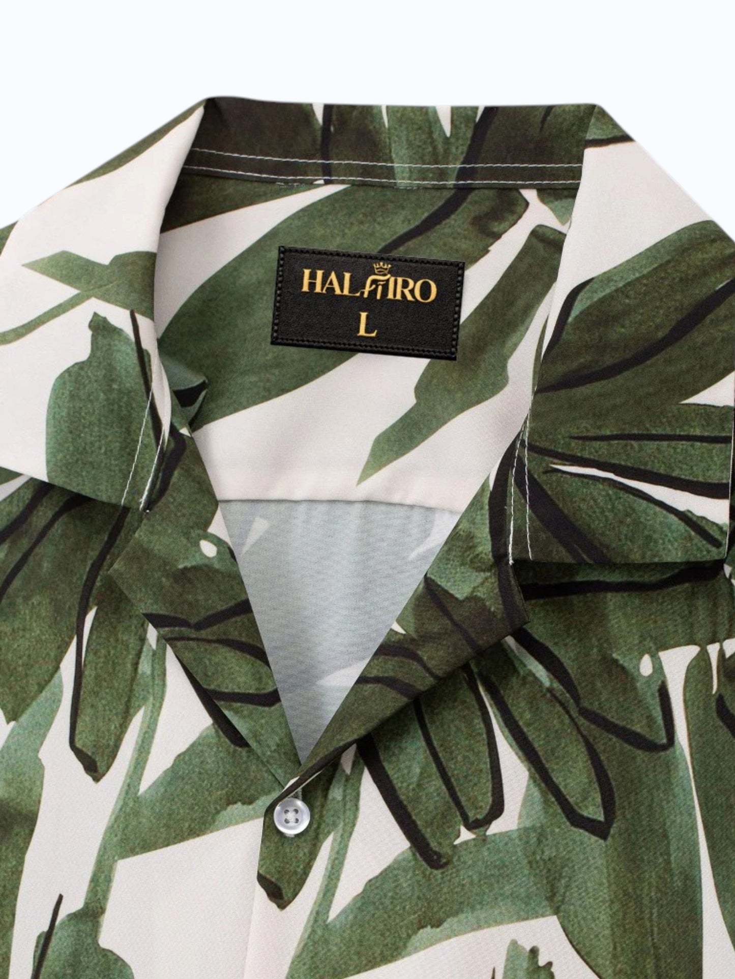 Men's Green Tropical Floral Print Shirt