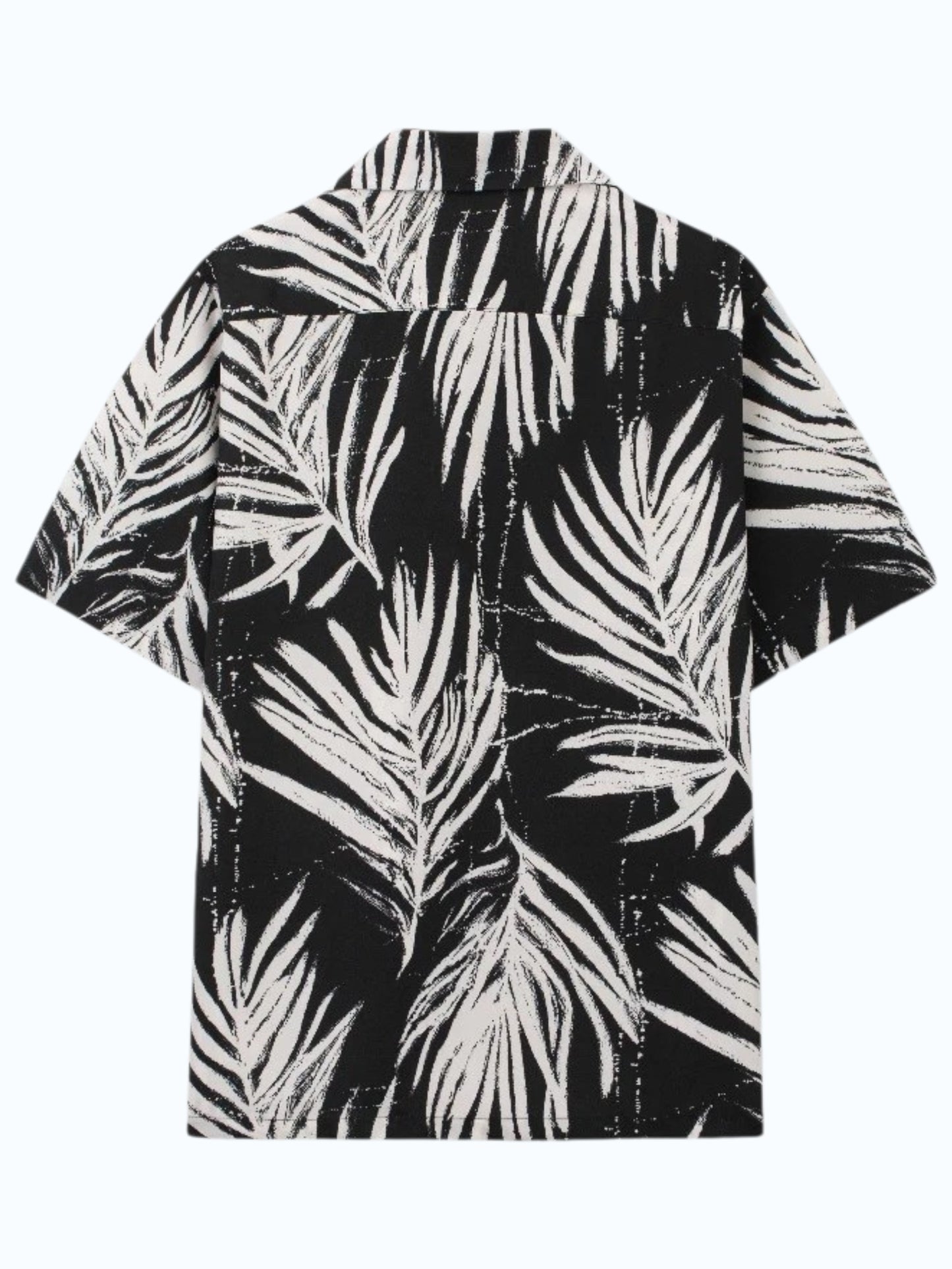 Men's Black Palm Leaf Print Shirt