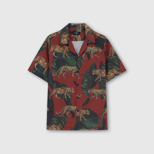 Men's Safari Animal Print Shirt