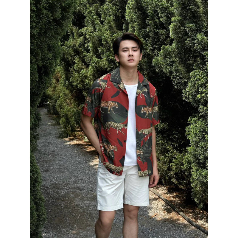 Men's Safari Animal Print Shirt
