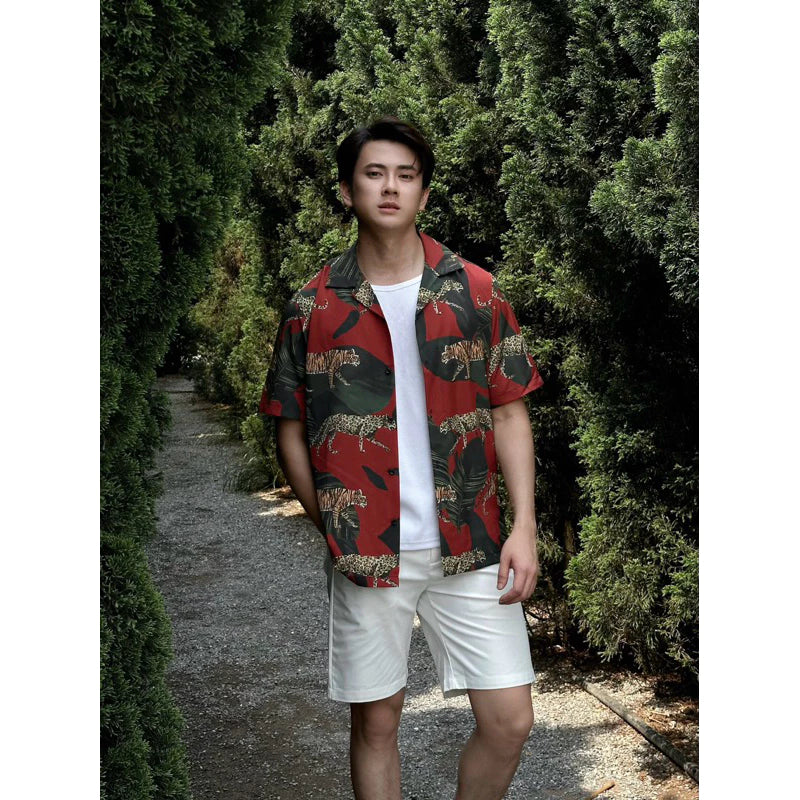 Men's Safari Animal Print Shirt